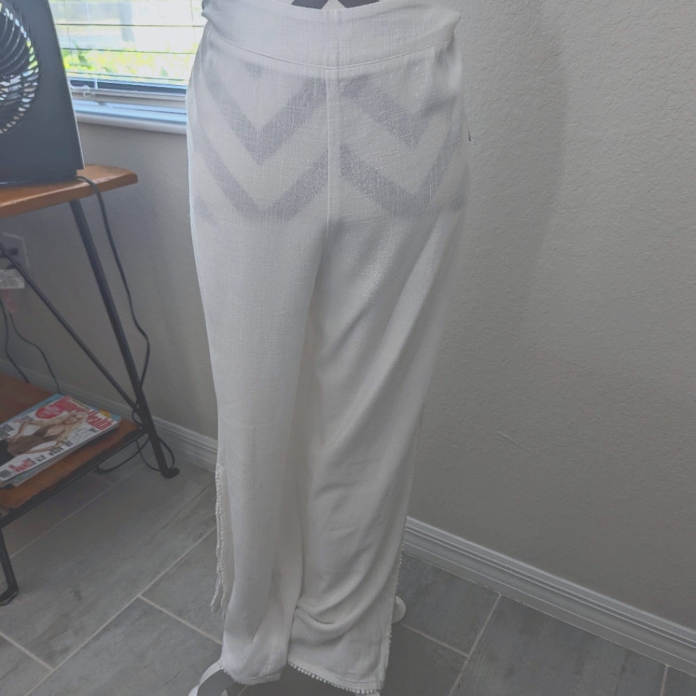 NWT Soft Surroundings Wide Leg Linen Blend Pant